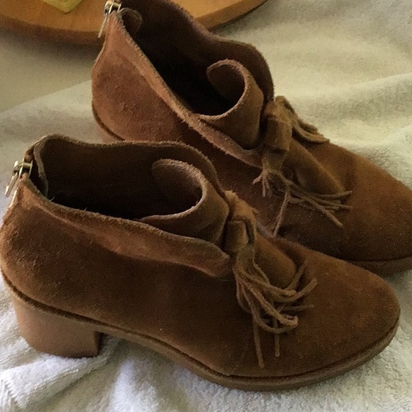 UGG Shoes - Ugg suede heal, tassels, zips Excellent